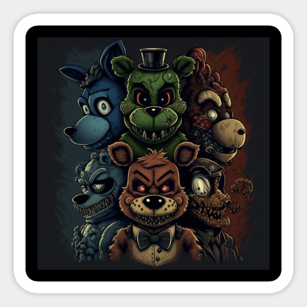 Five Nights At Freddy's Sticker by  El-Aal